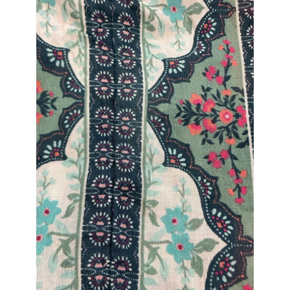 Soft‎ Surroundings Blouse Women's Small Multicolor Floral Long Sleeve Top Boho - Picture 8 of 11